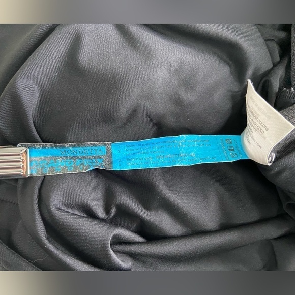 MONDETTA Black Heathered Grey High Low MIDI Dress Medium - Picture 7 of 8